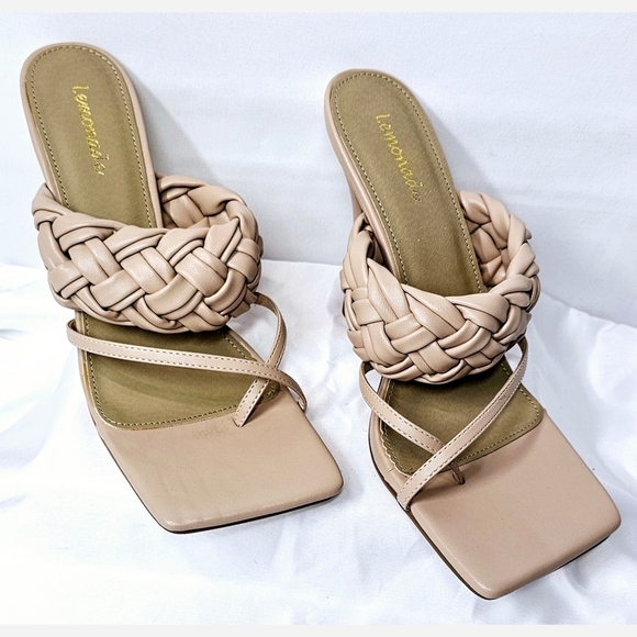 Size 8.5 LEMONADE Nude Thong Sandals - Picture 3 of 7